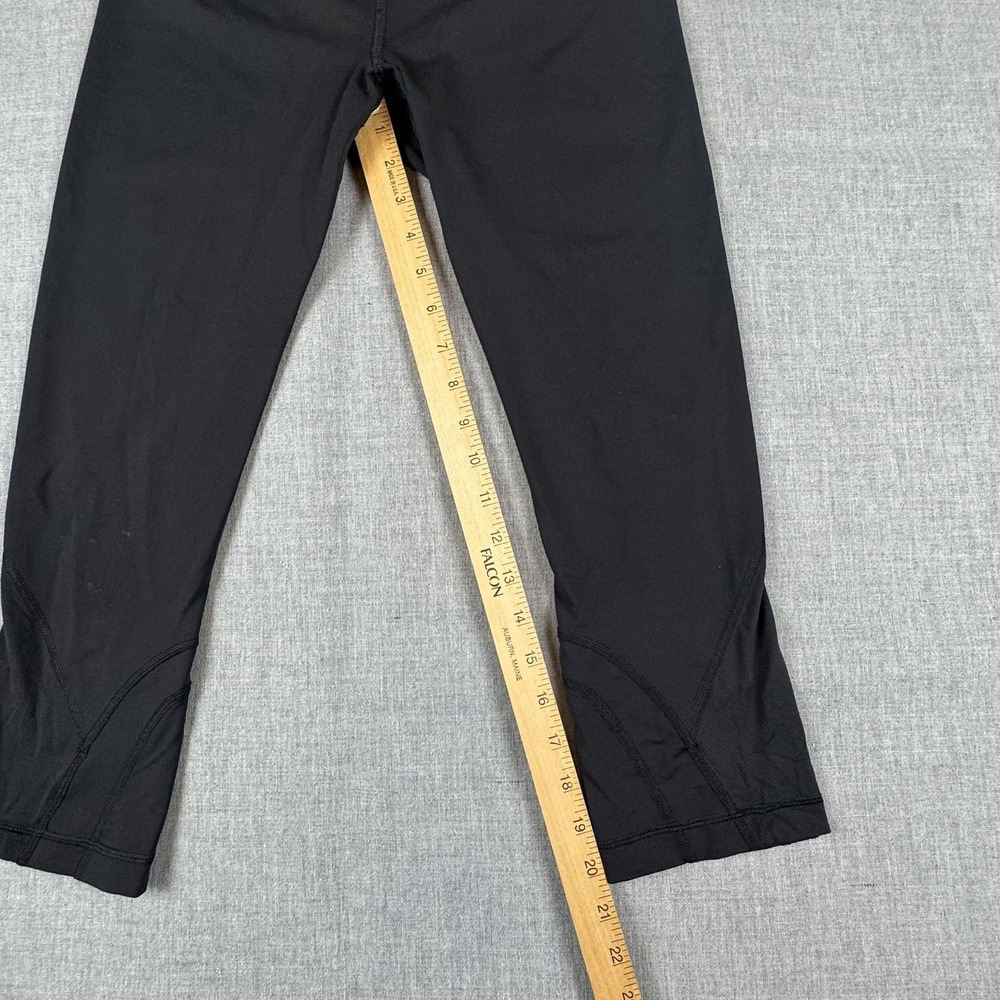 Lululemon Capri Leggings Womens Small Black Zip Pocket Running Yoga Athletic - Picture 6 of 9